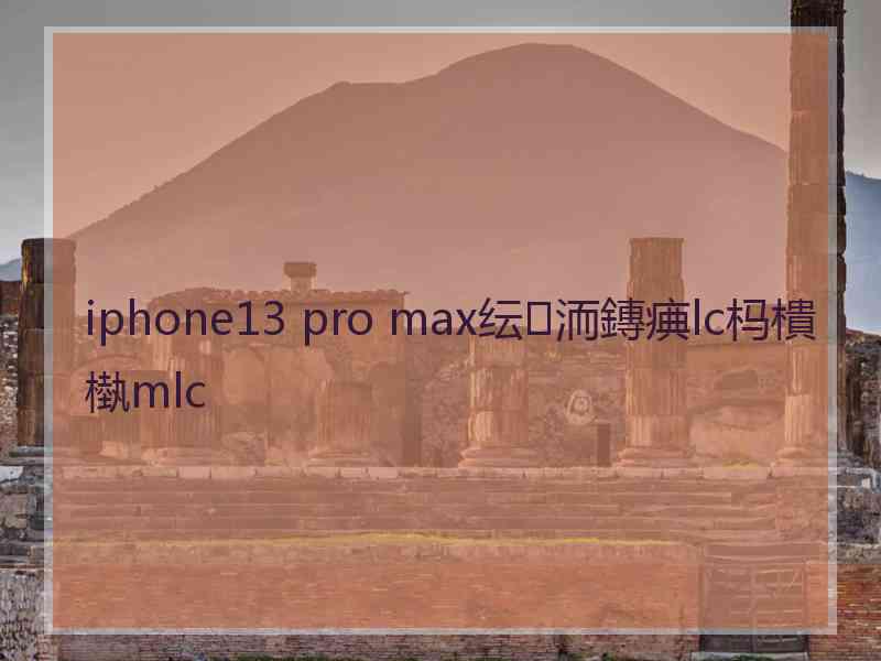 iphone13 pro max纭洏鏄痶lc杩樻槸mlc