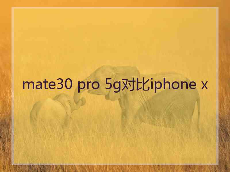 mate30 pro 5g对比iphone x