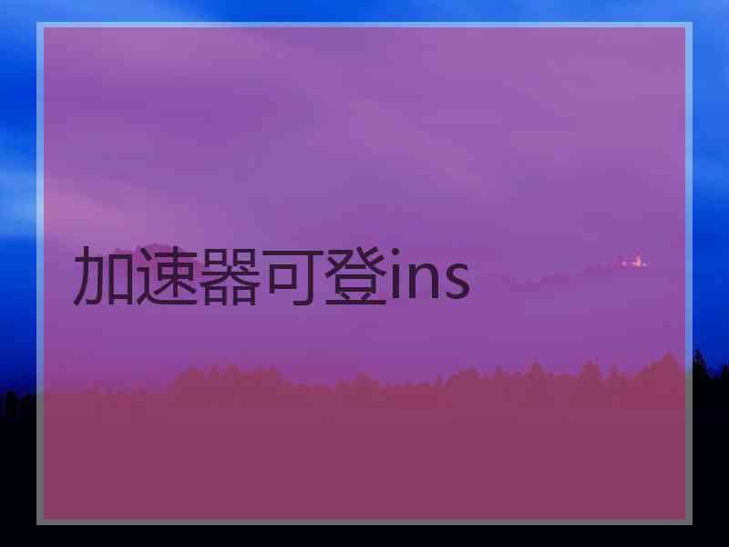 加速器可登ins