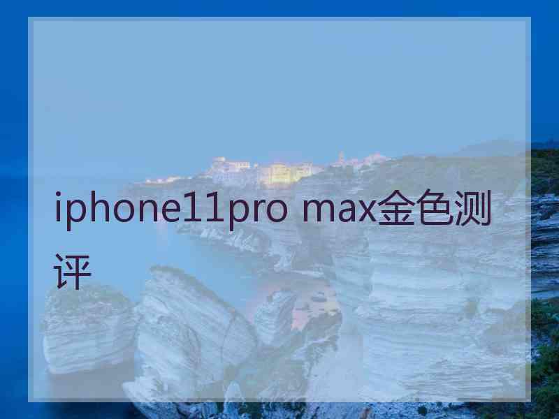 iphone11pro max金色测评