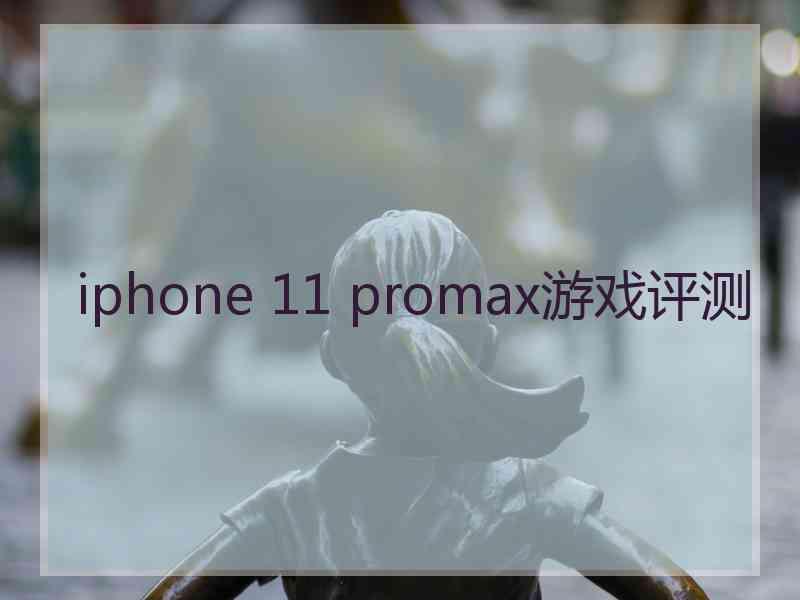 iphone 11 promax游戏评测