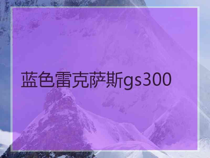 蓝色雷克萨斯gs300