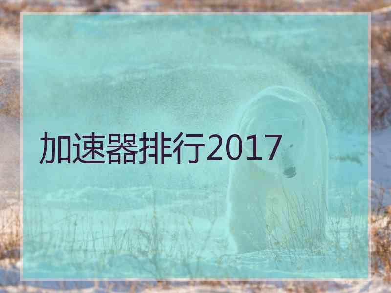 加速器排行2017