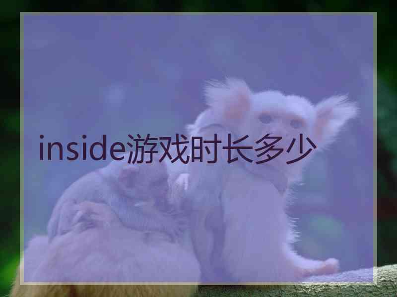 inside游戏时长多少