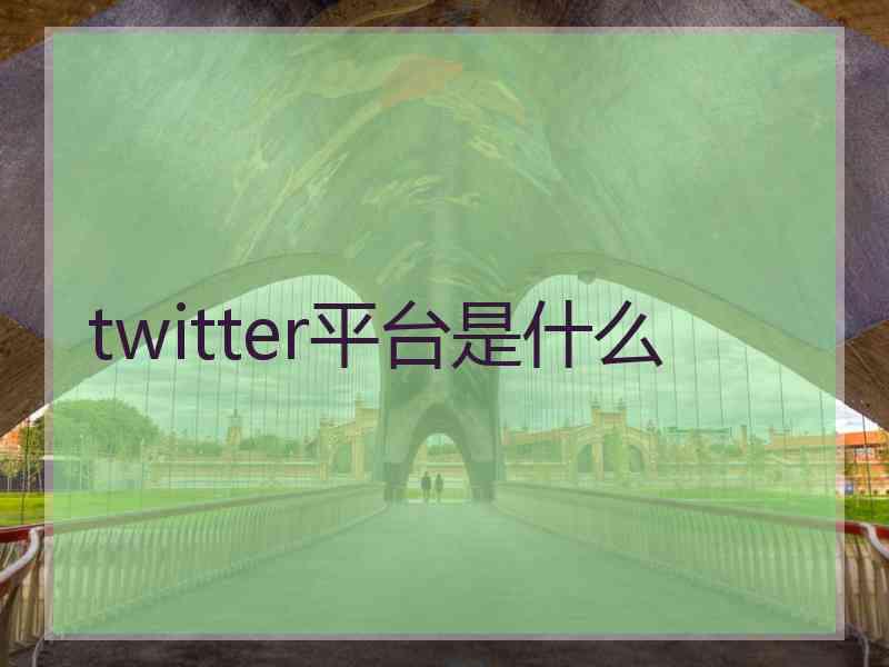 twitter平台是什么