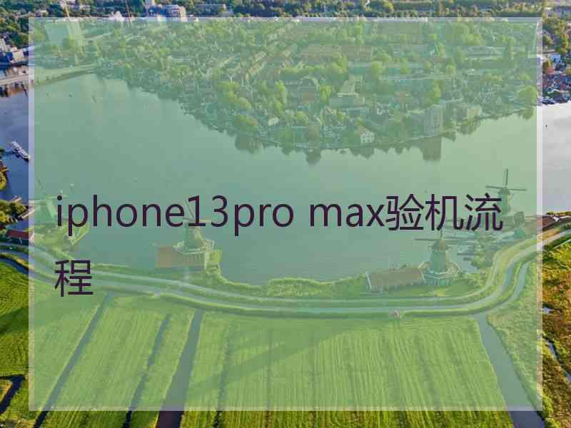 iphone13pro max验机流程