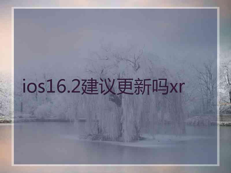 ios16.2建议更新吗xr