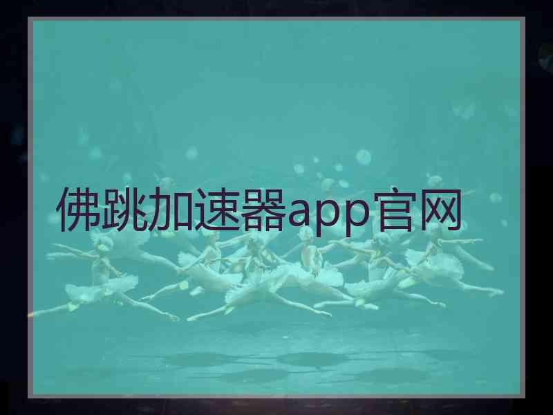 佛跳加速器app官网