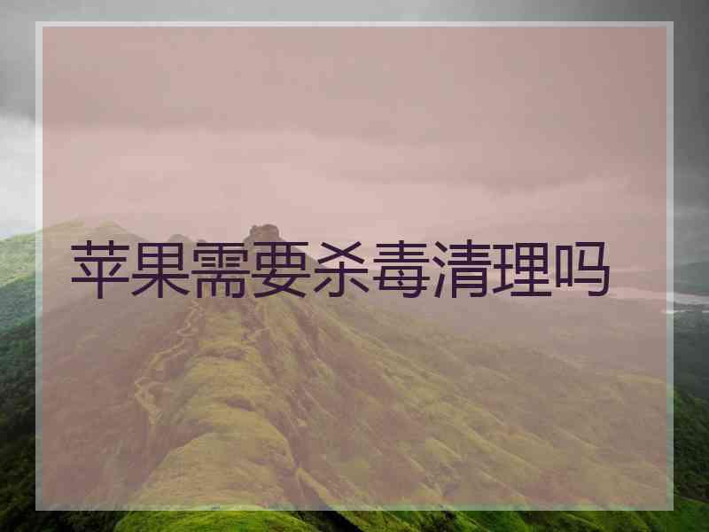 苹果需要杀毒清理吗