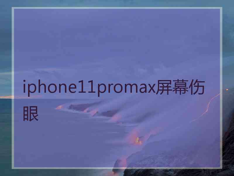 iphone11promax屏幕伤眼