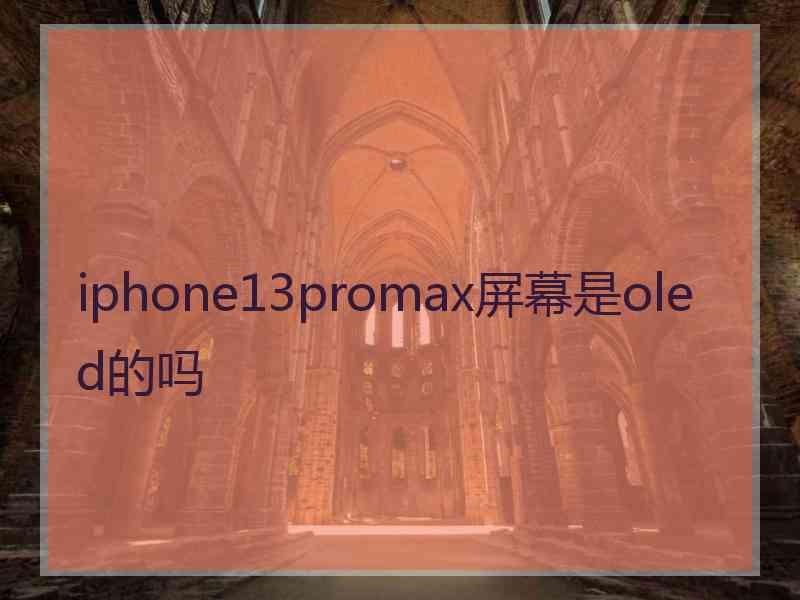 iphone13promax屏幕是oled的吗