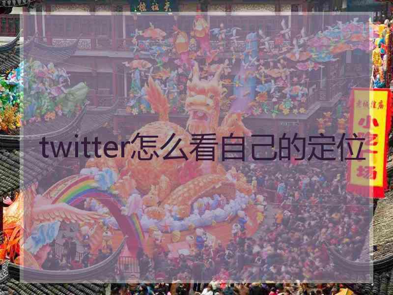 twitter怎么看自己的定位