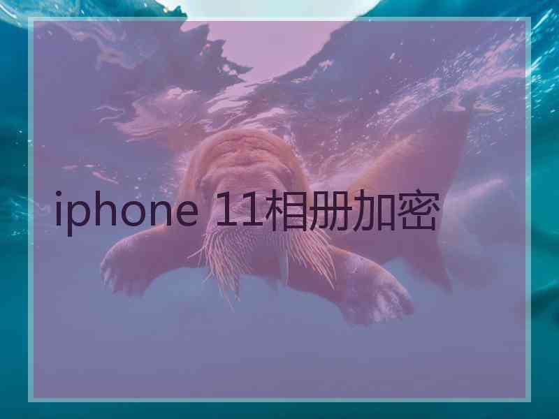 iphone 11相册加密