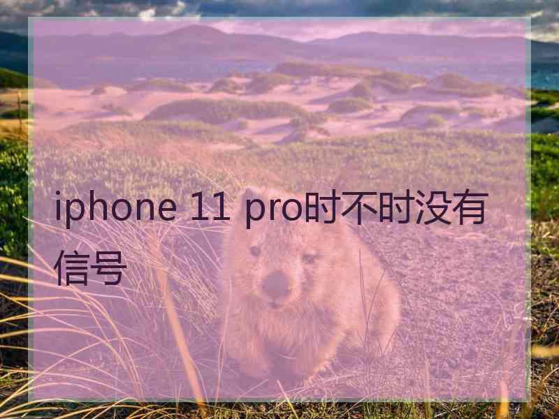 iphone 11 pro时不时没有信号