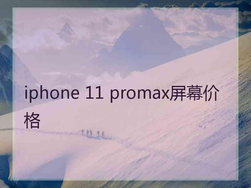 iphone 11 promax屏幕价格